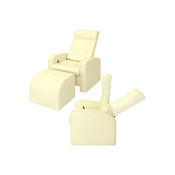 【軒先渡し】高田ベッド リクライニングチェア用オットマン ビニルレザーピンク 24-3229-0107 1台（直送品）