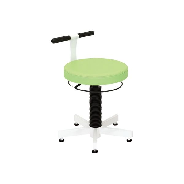 【軒先渡し】高田ベッド クランケチェア(アジャスター付) ビニルレザーライムグリーン 23-5119-0118 1台（直送品）