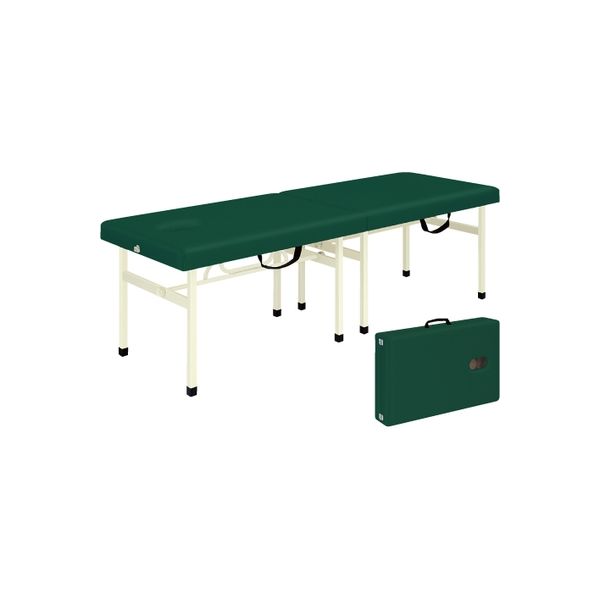 【軒先渡し】高田ベッド 折りたたみ式ポータブルベッド ビニルレザーレッド 23-5356-0314 1台（直送品）