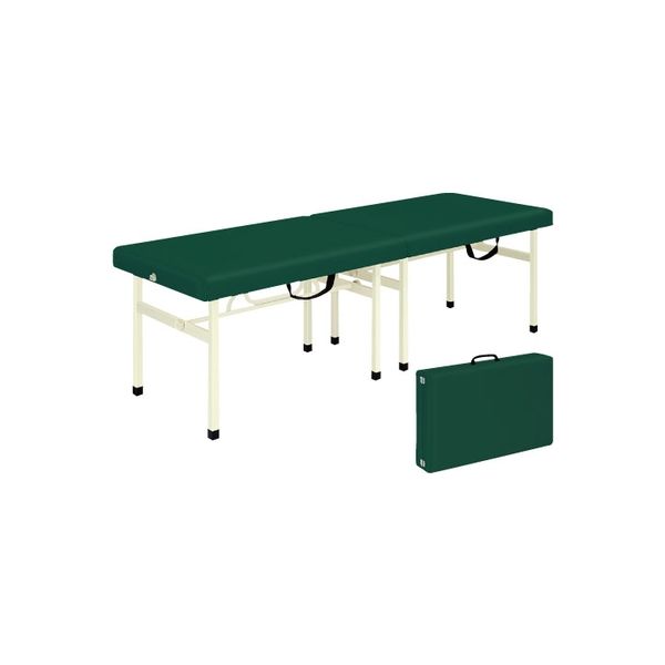 【軒先渡し】高田ベッド 折りたたみ式ポータブルベッド(有孔) ビニルレザーライトブルー 23-5356-1006 1台（直送品）