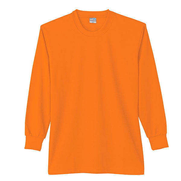 【ワークウェア・作業用ポロシャツ】小倉屋 DRYシリーズ DRY 長袖Tシャツ オレンジ 9009-12-SS 1枚（直送品）