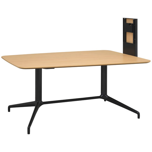 【組立設置込】FURSYS Be Conn 台形天板テーブル ロー ディスプレイスタンド付 幅1600×奥行900/1100×高さ720mm 1台（取寄品）