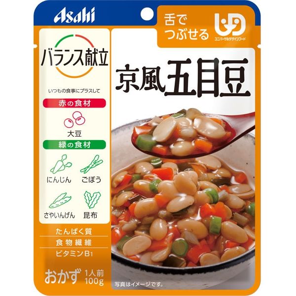 アサヒグループ食品 Asahi やわらか食・ミキサー食 京風五目豆 188502 100g 1ケース（24個入）　【介護食】介援隊カタログ E1520（直送品）