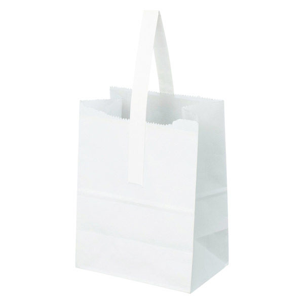 ワンハンドルペーパーバッグ ホワイト M（幅153×高さ201×マチ幅95mm） 1箱（50枚入）【紙袋】 オリジナル