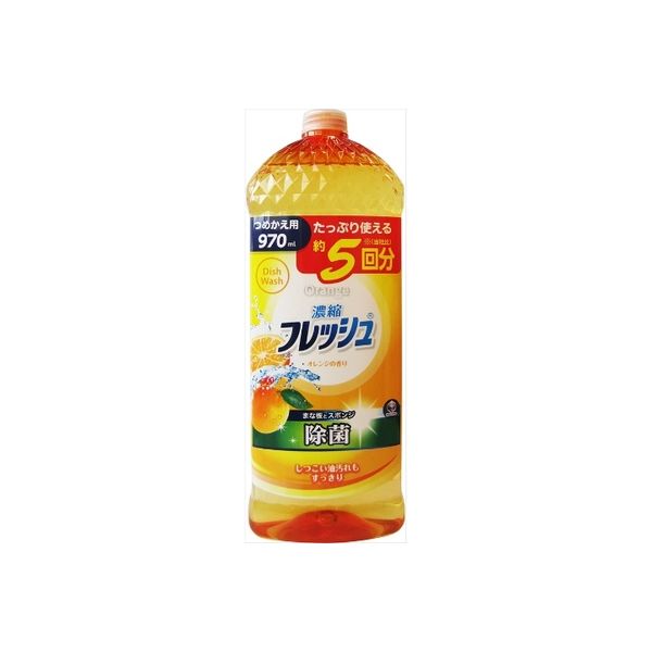 第一石鹸 キッチンクラブ 濃縮フレッシュ 除菌 オレンジの香り 詰替え 970ml 4902050132105 1セット（12個）（直送品）