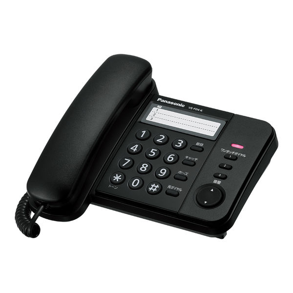 パナソニック 電話機 VE-F04-K - アスクル