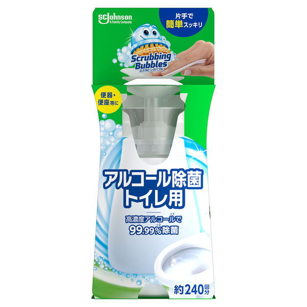 スクラビングバブル トイレ掃除 アルコール除菌 トイレ用 プッシュタイプ 本体 300ml 1ケース(12個入) ジョンソン