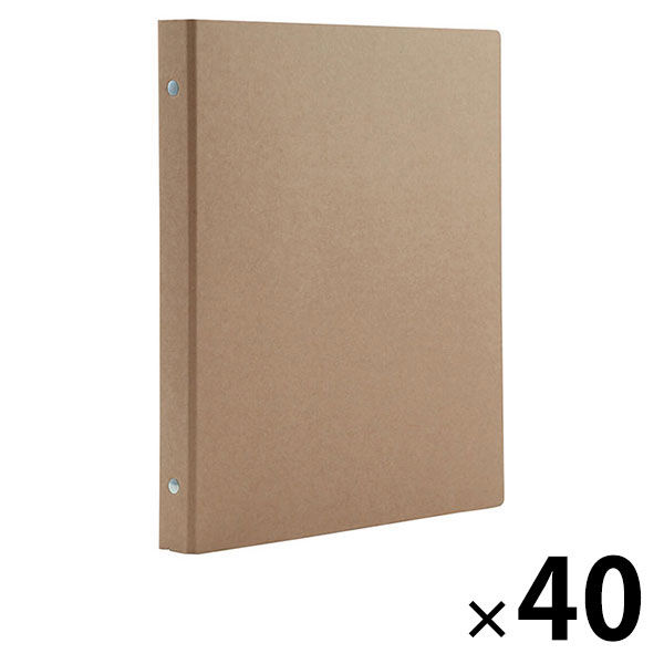 無印良品 バインダー B5 26穴 ベージュ 1箱（40冊入） 良品計画 - アスクル