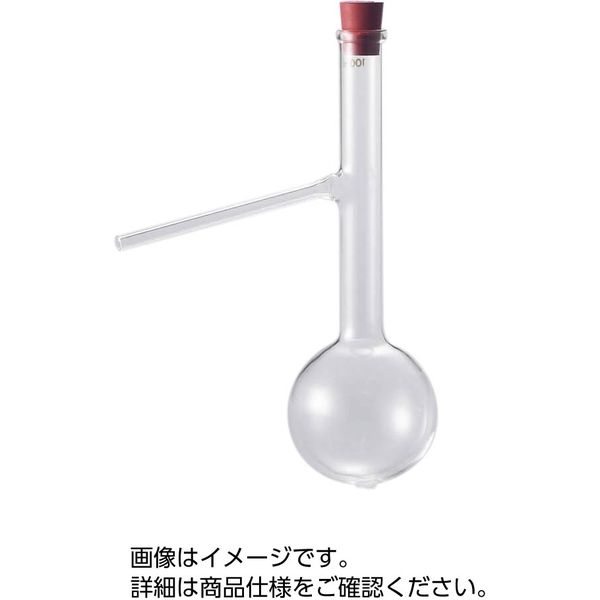 ケニス 枝付フラスコ（穴あきゴム栓付） 500mL 31310089（直送品）