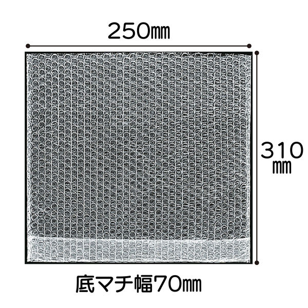 プチプチ（R)袋 底マチ付き（宅配袋 小用）250×310×70mm 1袋（100枚入）川上産業