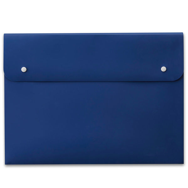 プラス シンプルワーク ポケット付エンベロープ（マチ付） A3ヨコ ブルー 青 1袋（10枚入） ファイル 88576