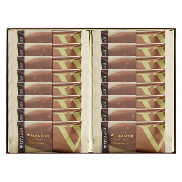 WITTAMER（ヴィタメール）マカダミア・ショコラ（ミルク） 1箱（16枚入）紙袋付き 手土産ギフト