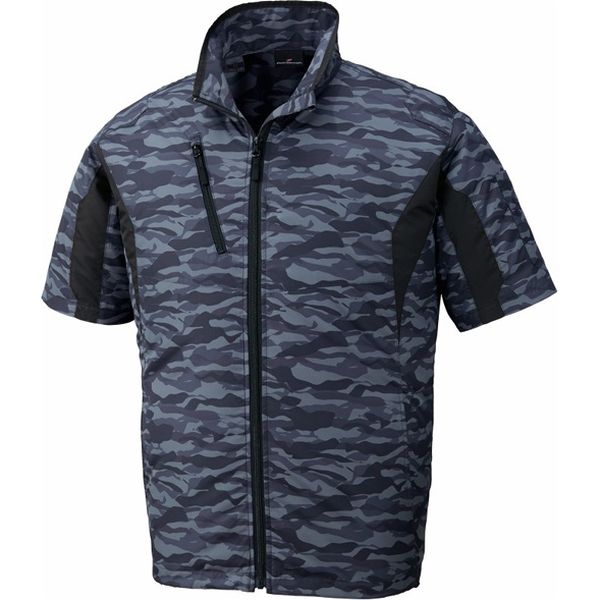 自重堂 制服百科 空調服半袖ジャケット（服単品） ブラックカモフラ S 87070（直送品）