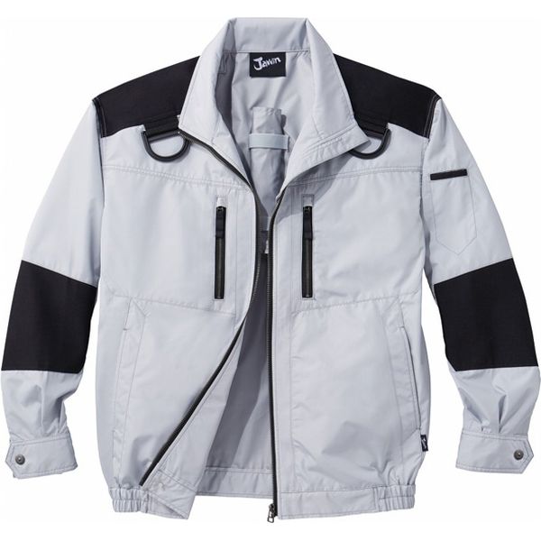 自重堂 制服百科 空調服長袖ブルゾン（服単品） シルバー M 54080（直送品）