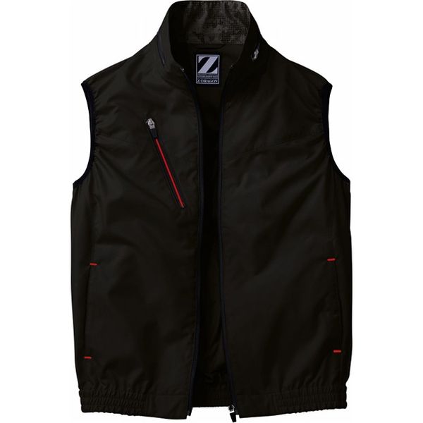 自重堂 制服百科 空調服ベスト（服単品） ブラック EL 74060（直送品）