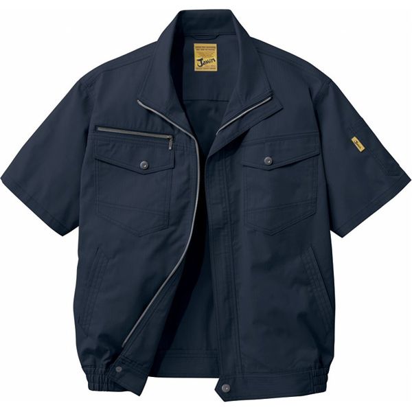 自重堂 制服百科 空調服半袖ブルゾン（服単品） シックブラック S 54010（直送品）