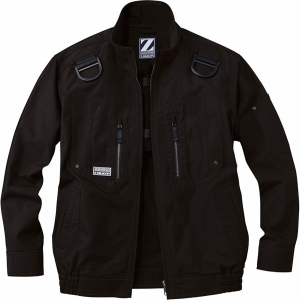 自重堂 制服百科 空調服長袖ブルゾン（服単品） ブラック L 74110（直送品）