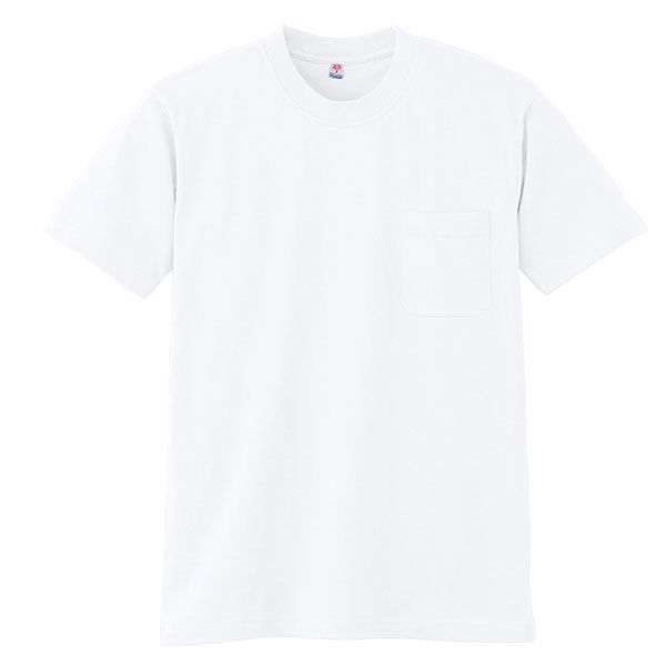 【ワークウェア・作業用Tシャツ】小倉屋 半袖Tシャツ（ポケット付き） ホワイト 3022-90-M 1枚（直送品）