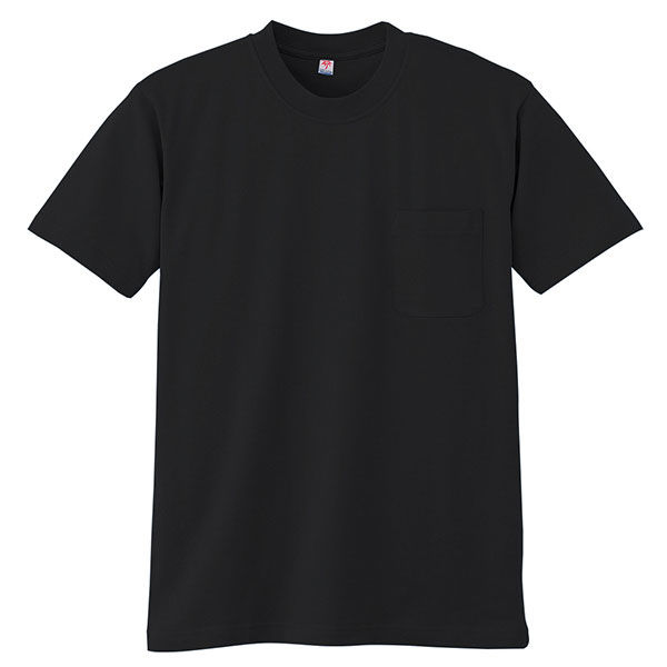【ワークウェア・作業用Tシャツ】小倉屋 半袖Tシャツ（ポケット付き） ブラック 3022-80-M 1枚（直送品）