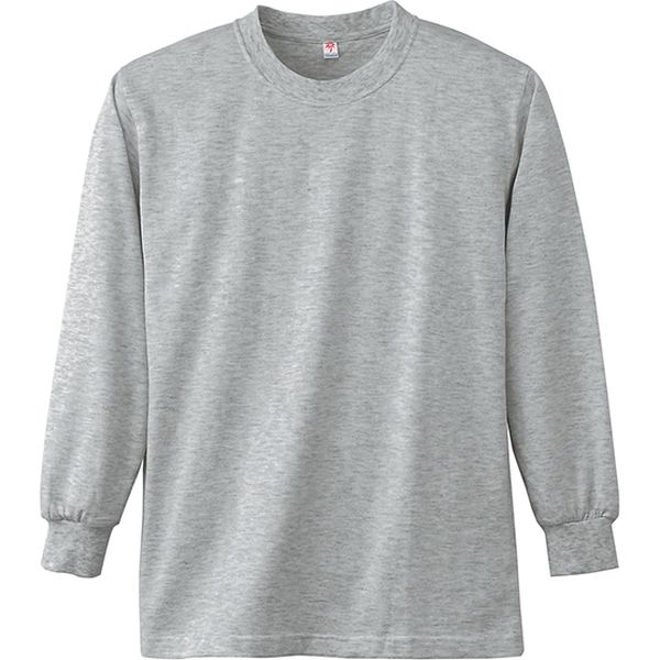 ワークウェア・作業用Tシャツ】小倉屋 長袖Tシャツ 杢グレー