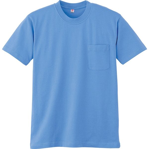 【ワークウェア・作業用Tシャツ】小倉屋 半袖Tシャツ（ポケット付き） ブルー 3022-05-L 1枚（直送品）