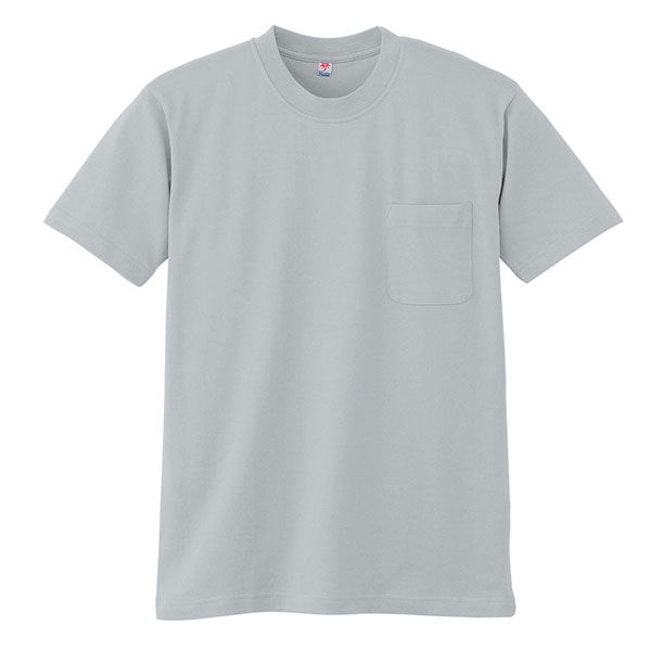 【ワークウェア・作業用Tシャツ】小倉屋 半袖Tシャツ（ポケット付き） 杢グレー 3022-43-S 1枚（直送品）