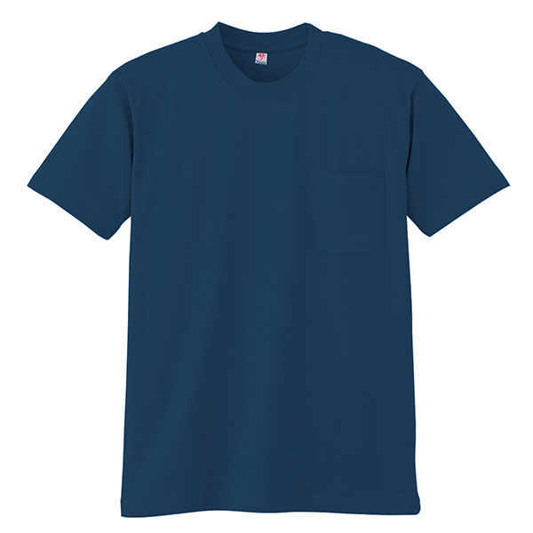 【ワークウェア・作業用Tシャツ】小倉屋 半袖Tシャツ（ポケット付き） ネービー 3022-01-L 1枚（直送品）