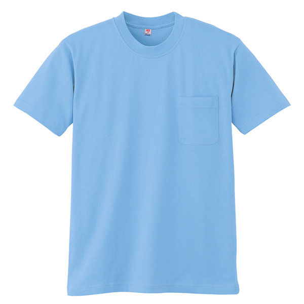 【ワークウェア・作業用Tシャツ】小倉屋 半袖Tシャツ（ポケット付き） サックス 3022-06-M 1枚（直送品）