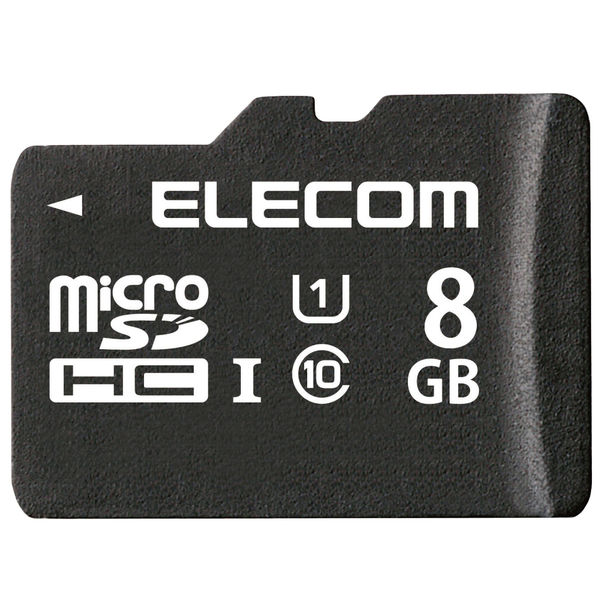 MicroSDカード 8GB UHS-I U1 高速データ転送 SD変換アダプタ付 スマホ マイクロSD MF-HCMR008GU11A エレコム  1個 - アスクル