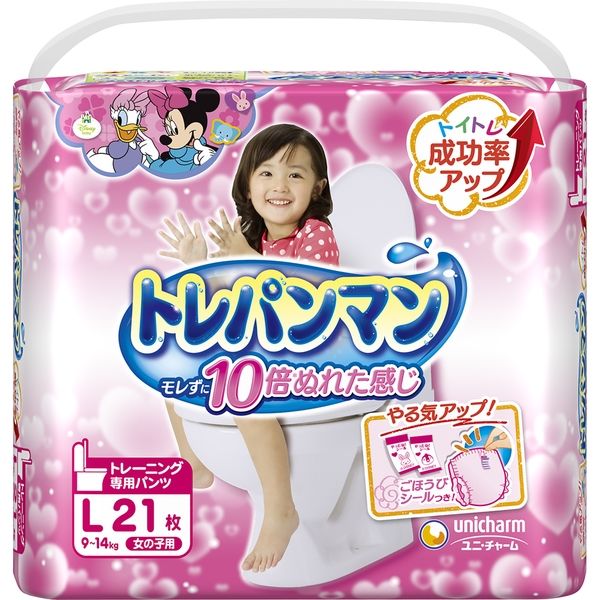 ユニ・チャーム トレパンマン女の子用L21枚 4903111186198 6個（取寄品）