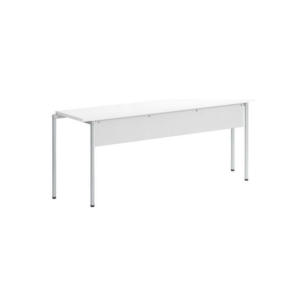 オカムラ L-table 4本脚端 幕板付 幅1880×奥行450×高さ720mm ホワイト 93DE3D MK26 1台（直送品）
