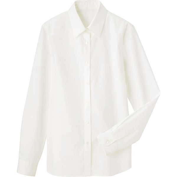 セシール 形態安定レギュラーカラーシャツ（長袖・UVカット 抗菌防臭） ホワイト S MW-1563（取寄品）