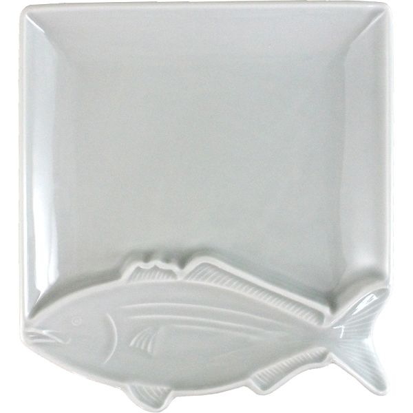 石丸陶芸 波佐見焼 あじ 魚（とと）皿 グレー 303346C502 1個（2枚セット）（直送品）