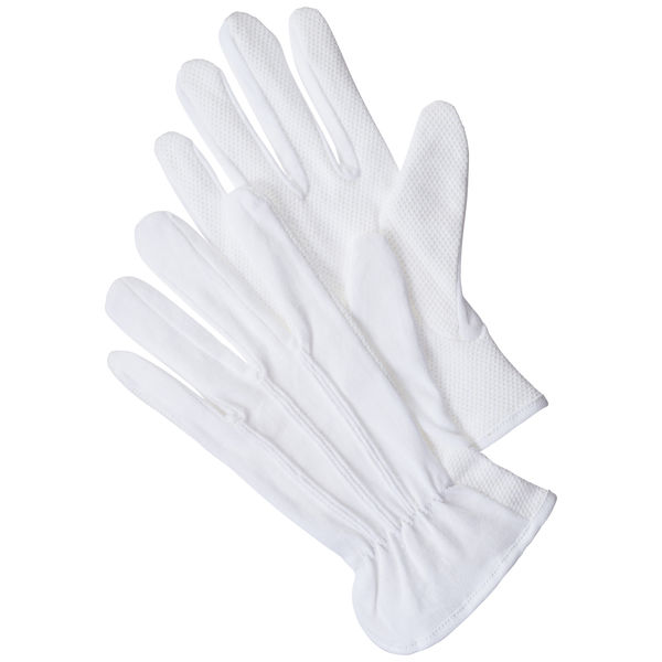 【白手袋】 川西工業 GloveMania 純綿スベリ止め付きスムス手袋 S 1袋（5双入）