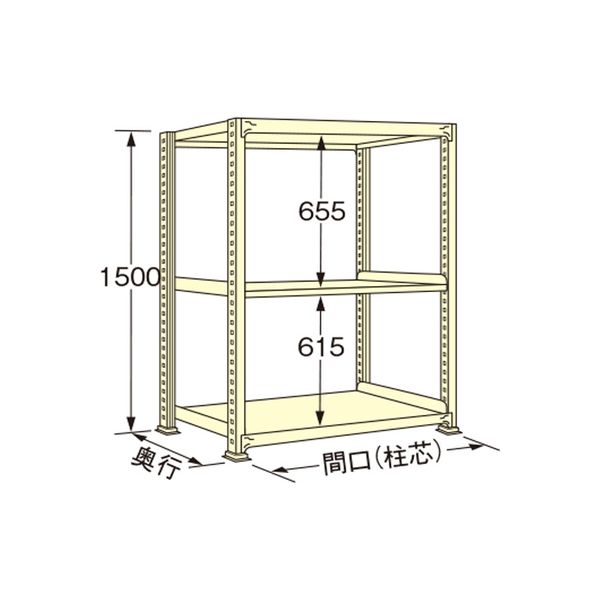 扶桑金属工業 【車上渡し】 中量ラック WS1518M03T 450×1790×1500mm（直送品）