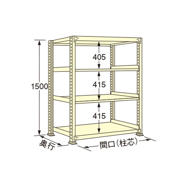 扶桑金属工業 【車上渡し】 中量ラック WS1518L04T 600×1790×1500mm（直送品）