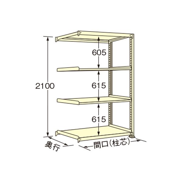 扶桑金属工業 【車上渡し】 中量ラック WS2109L04R 600×890×2100mm（直送品）