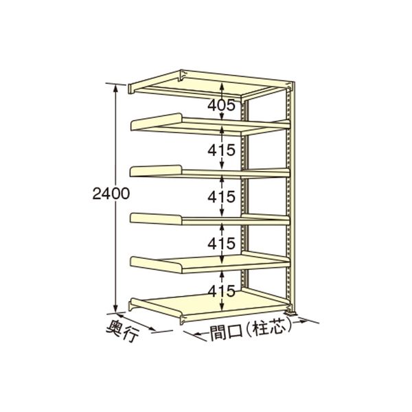 扶桑金属工業 【車上渡し】 中量ラック WS2409L06R 600×890×2400mm（直送品）