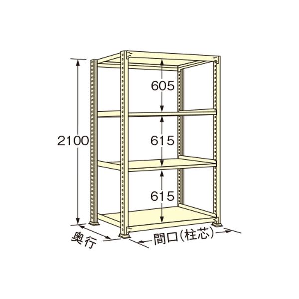 扶桑金属工業 【車上渡し】 中量ラック WS2115M04T 450×1490×2100mm（直送品）