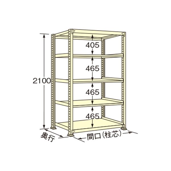 扶桑金属工業 【車上渡し】 中量ラック WS2115M05T 450×1490×2100mm（直送品）