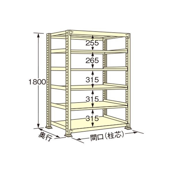 扶桑金属工業 【車上渡し】 中量ラック WS1815L06T 600×1490×1800mm（直送品）