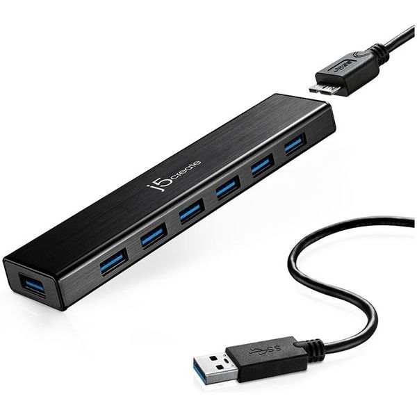 j5create USB 3.0 7ポートハブ JUH377-A（直送品）