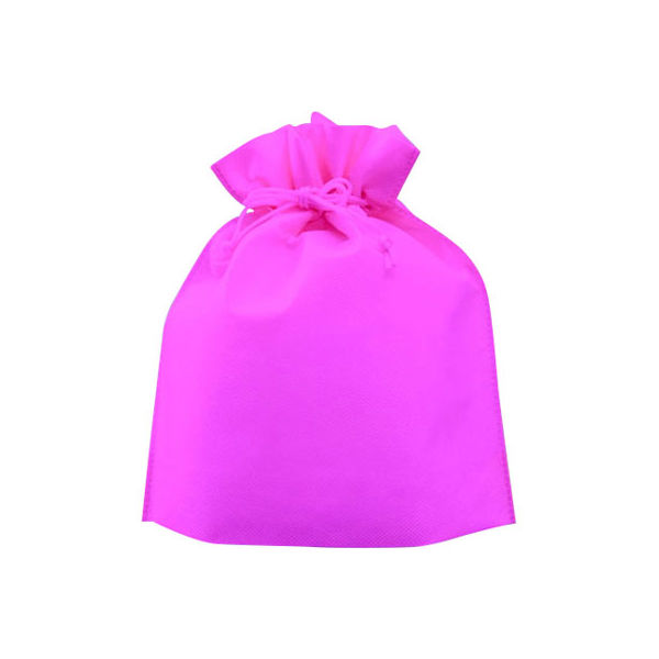 不織布巾着 ピンク SW2528-19 1セット（1000枚）（直送品）