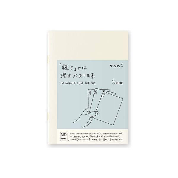 MDノート ライト＜文庫＞ 方眼罫 15208006 1セット（6冊：3冊×2組）） デザインフィル（直送品）