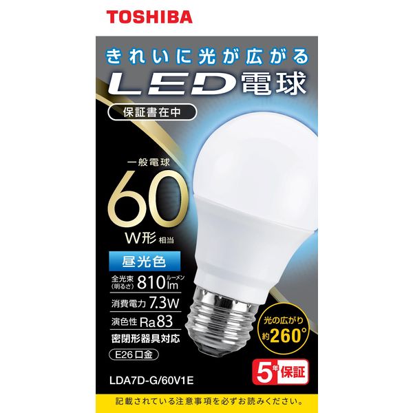 東芝ライテック LED電球 E26 40W形相当 電球色 - 蛍光灯・電球