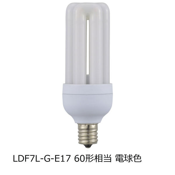 オーム電機 LED電球 D形 E17 60形相当 電球色 密閉器具/断熱材施工器具対応_ LDF7L-G-E17 1個