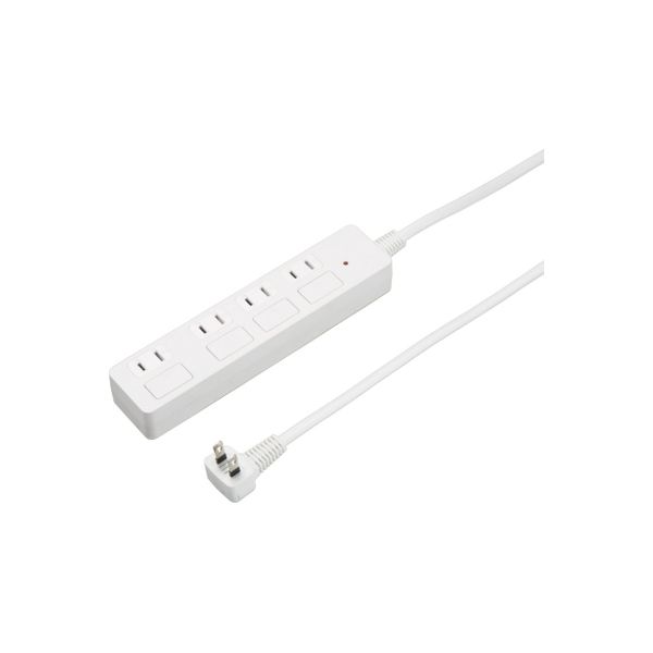 雷ガード付4個口フラットSW2mホワイト H8FS442WH ヤザワ