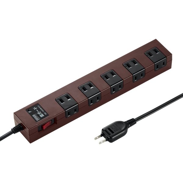 サンワサプライ 雷ガードタップ TAP-SP2110-5BR 1個（直送品）