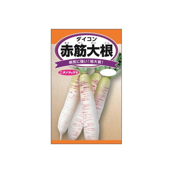 ニチノウのタネ 赤筋大根 日本農産種苗 4960599248602 1セット（5袋入）（直送品）