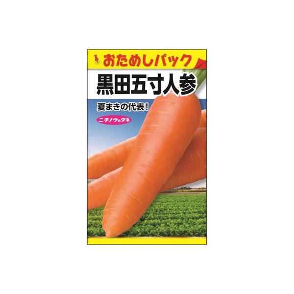 ニチノウのタネ 黒田五寸人参（おためしパック） 日本農産種苗 4960599260901 1セット（10袋入）（直送品）